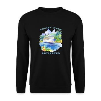 Cruise mode activated - Cruising Vacation - Unisex Sweatshirt - black - Front - Alina (178cm) & Michal (187cm)