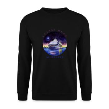 Cruise mode activated - Cruising Vacation - Unisex Sweatshirt - black - Front - Alina (178cm) & Michal (187cm)