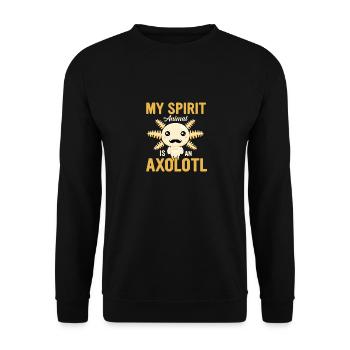 Axolotl Mexikanischer Salamander Lustiger Axolotl - Unisex Pullover - Schwarz - Vorne - Alina (178cm) & Michal (187cm)