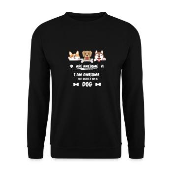 Cute puppies - Unisex Sweatshirt - black - Front - Alina (178cm) & Michal (187cm)