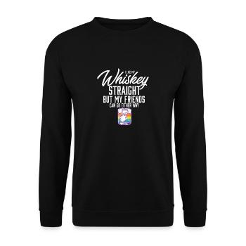 LGBT fier allié J’aime mon whisky hétéro gay - Sweat-shirt Unisexe - noir - Devant - Alina (178cm) & Michal (187cm)
