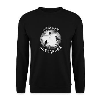 Alexander Geburtstag Alex - Unisex Pullover - Schwarz - Vorne - Alina (178cm) & Michal (187cm)