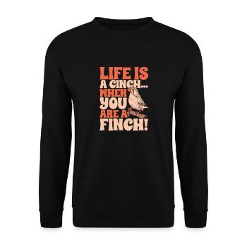 Zebra Finches Bird Zebra Finch - Unisex Sweatshirt - black - Front - Alina (178cm) & Michal (187cm)
