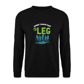 Lustiges Amputation und Beinprothesen - Unisex Pullover - Schwarz - Vorne - Alina (178cm) & Michal (187cm)