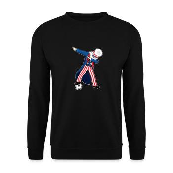 4 juillet Dabbing US Football - Sweat-shirt Unisexe - noir - Devant - Alina (178cm) & Michal (187cm)