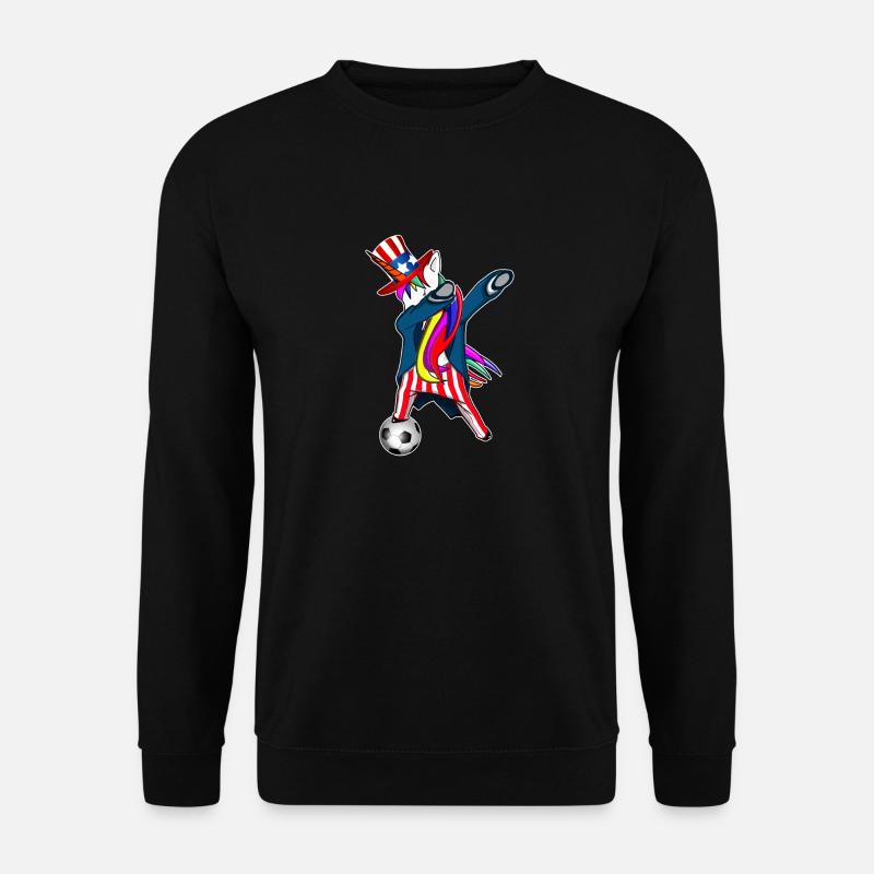 4. Juli Dabbing US-Einhorn - Unisex Pullover - Schwarz