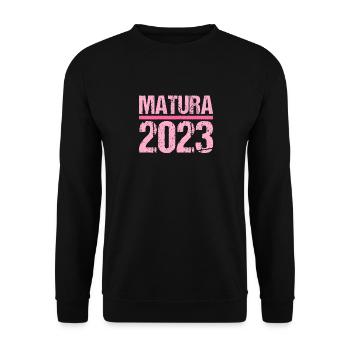 Matura Jeunes Filles Femmes et Hommes Matura 2023 - Sweat-shirt Unisexe - noir - Devant - Alina (178cm) & Michal (187cm)