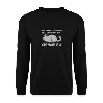 Chinchillas Citation Funny Chinchilla - Sweat-shirt Unisexe - noir - Devant - Alina (178cm) & Michal (187cm)
