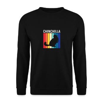 Chinchillas Quote Funny Chinchilla - Unisex Sweatshirt - black - Front - Alina (178cm) & Michal (187cm)