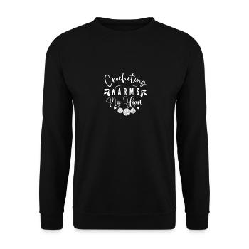 Crocheteur Drôle Crochet Citation Crochet Crochet - Sweat-shirt Unisexe - noir - Devant - Alina (178cm) & Michal (187cm)