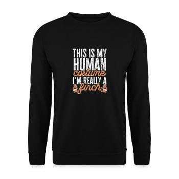 Zebra Finches Bird Zebra Finch - Unisex Sweatshirt - black - Front - Alina (178cm) & Michal (187cm)