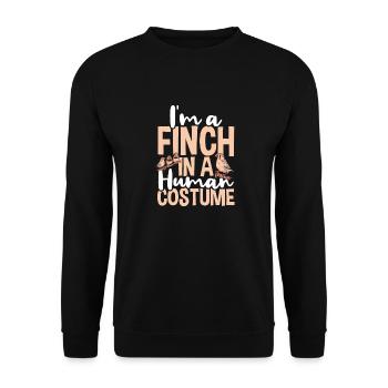 Zebra Finches Bird Zebra Finch - Unisex Sweatshirt - black - Front - Alina (178cm) & Michal (187cm)