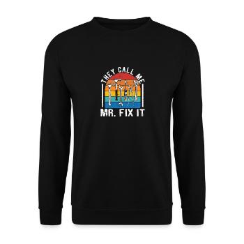 Ils m’appellent M. Fix It Funny Handyman Dad - Sweat-shirt Unisexe - noir - Devant - Alina (178cm) & Michal (187cm)