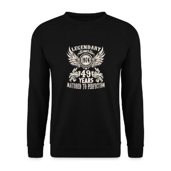 49 years birthday honorary day cradle festival - Unisex Sweatshirt - black - Front - Alina (178cm) & Michal (187cm)