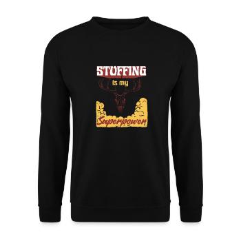 Lustiges Taxidermie und Tierpräparator Taxidermist - Unisex Pullover - Schwarz - Vorne - Alina (178cm) & Michal (187cm)