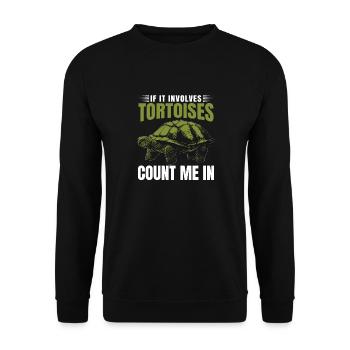 Reptile Turtle Funny If It Involves Tortoises Coun - Unisex Sweatshirt - black - Front - Alina (178cm) & Michal (187cm)