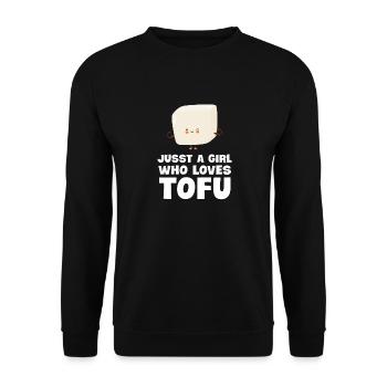Just a Girl Who Loves Tofus - Unisex Sweatshirt - black - Front - Alina (178cm) & Michal (187cm)