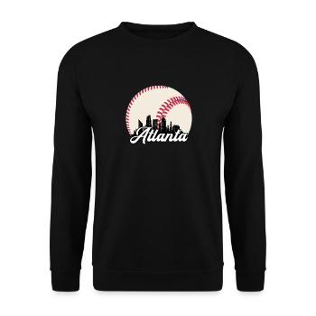 Atlanta Baseball Skyline Atlanta Cityscape - Sweat-shirt Unisexe - noir - Devant - Alina (178cm) & Michal (187cm)
