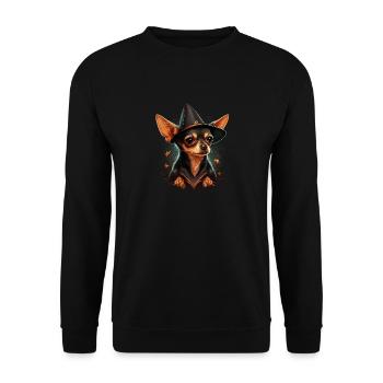 Chihuahua Costume d'Halloween - Citrouille - Sweat-shirt Unisexe - noir - Devant - Alina (178cm) & Michal (187cm)