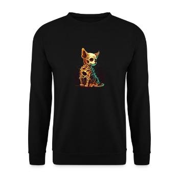 Chihuahua Costume d'Halloween - Citrouille - Sweat-shirt Unisexe - noir - Devant - Alina (178cm) & Michal (187cm)