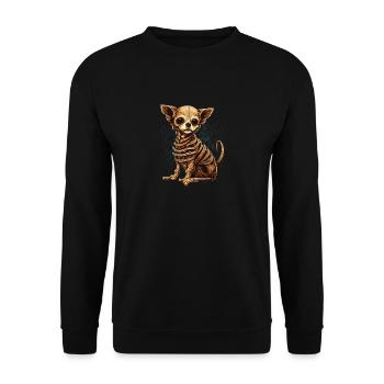 Chihuahua Costume d'Halloween - Citrouille - Sweat-shirt Unisexe - noir - Devant - Alina (178cm) & Michal (187cm)