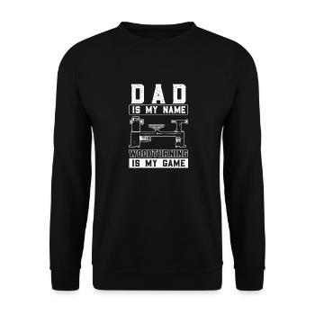 Turning Wood Lathe Lathe - Unisex Sweatshirt - black - Front - Alina (178cm) & Michal (187cm)