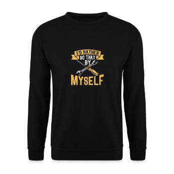 Je préfère le faire moi-même - Sweat-shirt Unisexe - noir - Devant - Alina (178cm) & Michal (187cm)