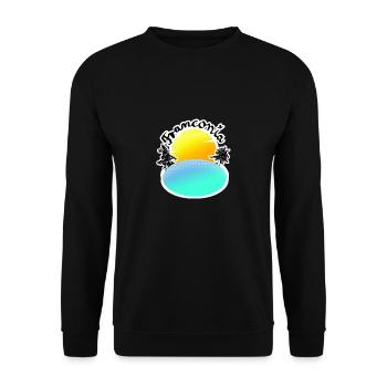 Franken Sommer Sonnenuntergang Franconia - Unisex Pullover - Schwarz - Vorne - Alina (178cm) & Michal (187cm)