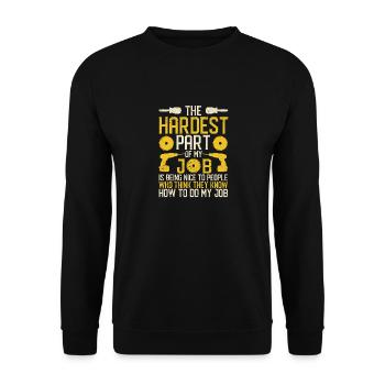 The hardest part of my job as an employee - Unisex Sweatshirt - black - Front - Alina (178cm) & Michal (187cm)