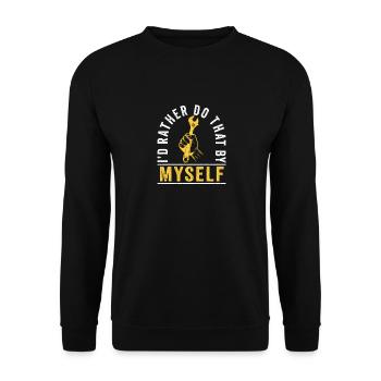 Je préfère le faire moi-même - Sweat-shirt Unisexe - noir - Devant - Alina (178cm) & Michal (187cm)