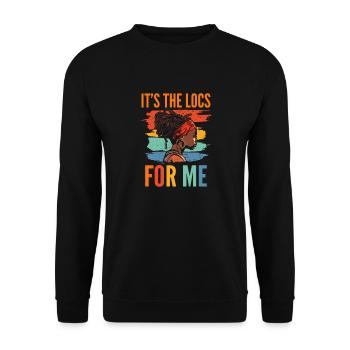 C’est The Locs For Me - Afro Hair Black American - Sweat-shirt Unisexe - noir - Devant - Alina (178cm) & Michal (187cm)