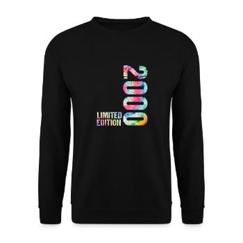 18 JAHRE 18. GEBURTSTAG LIMITED EDITION 2000 - Unisex Pullover - Schwarz - Vorne - Alina (178cm) & Michal (187cm)