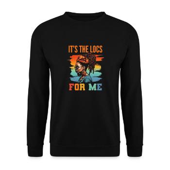 C’est The Locs For Me - Afro Hair Black American - Sweat-shirt Unisexe - noir - Devant - Alina (178cm) & Michal (187cm)