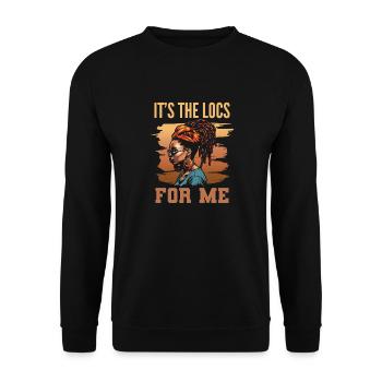 C’est The Locs For Me - Afro Hair Black American - Sweat-shirt Unisexe - noir - Devant - Alina (178cm) & Michal (187cm)
