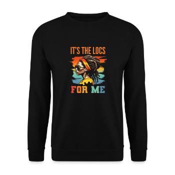 C’est The Locs For Me - Afro Hair Black American - Sweat-shirt Unisexe - noir - Devant - Alina (178cm) & Michal (187cm)