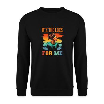 C’est The Locs For Me - Afro Hair Black American - Sweat-shirt Unisexe - noir - Devant - Alina (178cm) & Michal (187cm)