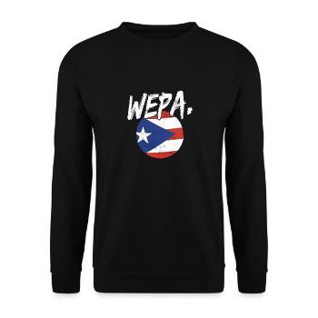 Fier drapeau portoricain de Porto Rico Wepa Latino - Sweat-shirt Unisexe - noir - Devant - Alina (178cm) & Michal (187cm)