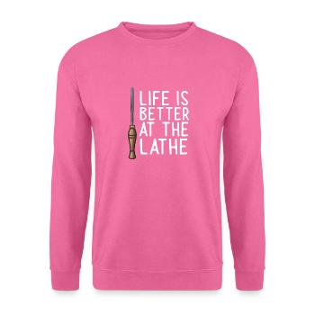 Turning Wood Lathe Lathe - Unisex Sweatshirt - pink - Front