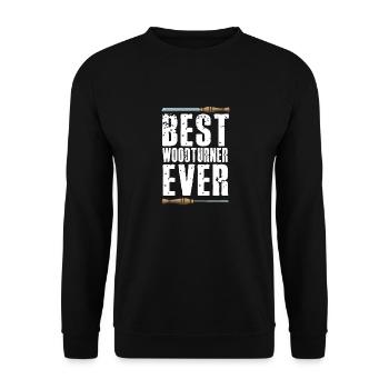 Turning Wood Lathe Lathe - Unisex Sweatshirt - black - Front - Alina (178cm) & Michal (187cm)