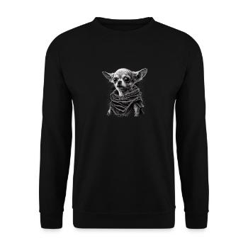 Chihuahua Costume d'Halloween - Citrouille - Sweat-shirt Unisexe - noir - Devant - Alina (178cm) & Michal (187cm)