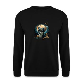 Chihuahua Costume d'Halloween - Citrouille - Sweat-shirt Unisexe - noir - Devant - Alina (178cm) & Michal (187cm)