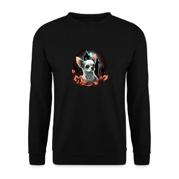 Chihuahua Costume d'Halloween - Citrouille - Sweat-shirt Unisexe - noir - Devant - Alina (178cm) & Michal (187cm)