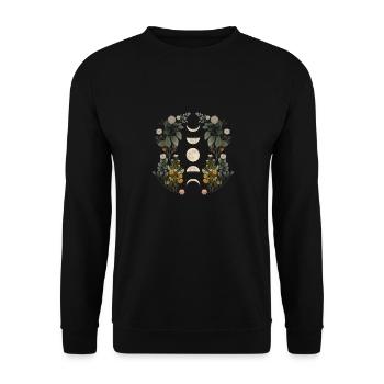 Moon phases - Unisex Sweatshirt - black - Front - Alina (178cm) & Michal (187cm)