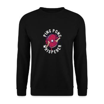 Ping Pong Whisperer Paddle Balls Master Funny - Unisex Sweatshirt - black - Front - Alina (178cm) & Michal (187cm)