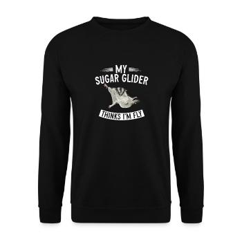 Short-headed glider Sugar Glider - Unisex Sweatshirt - black - Front - Alina (178cm) & Michal (187cm)