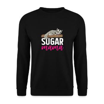 Short-headed glider Sugar Glider - Unisex Sweatshirt - black - Front - Alina (178cm) & Michal (187cm)