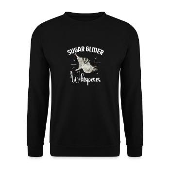 Short-headed glider Sugar Glider - Unisex Sweatshirt - black - Front - Alina (178cm) & Michal (187cm)