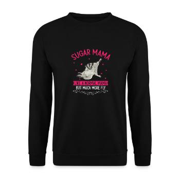 Short-headed glider Sugar Glider - Unisex Sweatshirt - black - Front - Alina (178cm) & Michal (187cm)