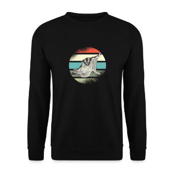 Short-headed glider Sugar Glider - Unisex Sweatshirt - black - Front - Alina (178cm) & Michal (187cm)