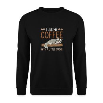 Short-headed glider Sugar Glider - Unisex Sweatshirt - black - Front - Alina (178cm) & Michal (187cm)